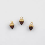 18K Gold PVD Acorn fruit Charm - Tarnish Resistant