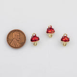 18K Gold PVD Mushroom fruit Charm - Tarnish Resistant