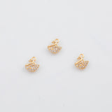 18K Gold PVD Swan Charm - Tarnish Resistant