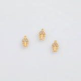 18K Gold PVD Fish bone Charm - Tarnish Resistant