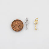 18K Gold PVD Heart key Charm - Tarnish Resistant