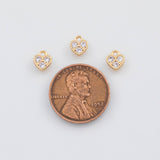 18K Gold PVD Small heart Charm - Tarnish Resistant