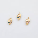 18K Gold PVD Sea shell sea snail Charm - Tarnish Resistant