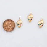 18K Gold PVD Sea shell sea snail Charm - Tarnish Resistant