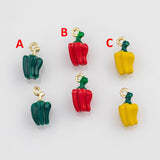 18K Gold PVD Bell peppers chili pepper Charm - Tarnish Resistant