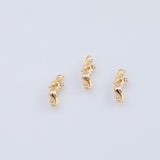 18K Gold PVD sea horse seahorse charm 7x14mm ocean beach charms pendant charms - Tarnish Resistant