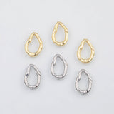 18K Gold PVD Round Carabiner Clasp 14x21mm, Carabiner Lock Connector,Spring Push Gate Finding Bracelet - Tarnish Resistant