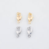 Gold PVD 22k Round Carabiner Clasp 9x17mm, Carabiner Lock Connector, Spring Push Gate Finding Bracelet - Tarnish Resistant