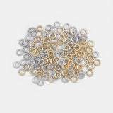 100 pcs Gold Jump Rings Extra Thick pvd Ion Plated Gold and Silver Toned White Gold 100 pieces per order