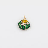 18K Gold PVD Shell Charm 17mm Charm s White Gold Charms - Tarnish Resistant
