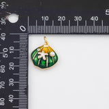 18K Gold PVD Shell Charm 17mm Charm s White Gold Charms - Tarnish Resistant