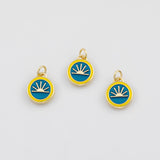18K Gold PVD Sun Charm 11mm s Gold Charms - Tarnish Resistant