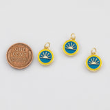 18K Gold PVD Sun Charm 11mm s Gold Charms - Tarnish Resistant