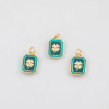 18K Gold PVD Clover Charm 10x14mm s Gold Charms - Tarnish Resistant