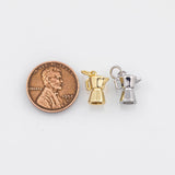 18K Gold PVD Coffee Pot Charm 8x13mm Charm s White Gold Charms - Tarnish Resistant