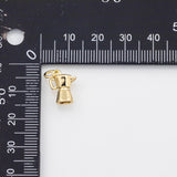18K Gold PVD Coffee Pot Charm 8x13mm Charm s White Gold Charms - Tarnish Resistant