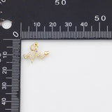 18K Gold PVD Heartbeat Heart Beat Charm 11x16mm Charm s White Gold Charms - Tarnish Resistant