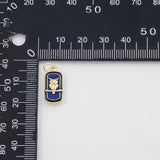 18K Gold PVD Owl Charm 8x17mm s Gold Charms - Tarnish Resistant