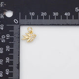 18K Gold PVD Bird Charm 9x13mm Charm s White Gold Charms - Tarnish Resistant