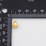 18K Gold PVD Love Heart H Pendant H Gesture Charm 6x10mm s Gold Charms - Tarnish Resistant
