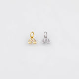 18K Gold PVD Rainbow Charm 7mm Charm s White Gold Charms - Tarnish Resistant