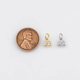 18K Gold PVD Rainbow Charm 7mm Charm s White Gold Charms - Tarnish Resistant