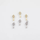 18K Gold PVD Key Charm 5x14mm Charm s White Gold Charms - Tarnish Resistant