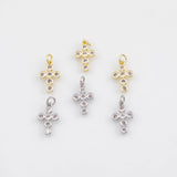 18K Gold PVD Cross Charm10x16mm Bar s Gold Charms - Tarnish Resistant