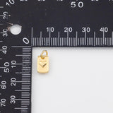 18K Gold PVD Heart tag Charm - Tarnish Resistant