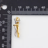 18K Gold PVD Hugging couple man woman Charm - Tarnish Resistant