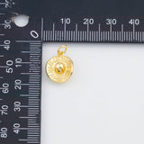 18K Gold PVD Sombrero Mexican Hat Charms 3D 12x14mm s White Gold Charms - Tarnish Resistant