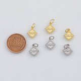 18K Gold PVD Clover Cross Charm 10mm s Gold Charms - Tarnish Resistant