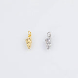 18K Gold PVD shell clam sea snail charm 5x14mm ocean beach pendant charms - Tarnish Resistant