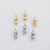 18K Gold PVD Alien Charm 6x19mm s Gold Charms - Tarnish Resistant