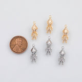 18K Gold PVD Alien Charm 6x19mm s Gold Charms - Tarnish Resistant