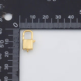 18K Gold PVD Rectangle Carabiner Clasp 14x21mm,, Carabiner Lock Connector,Spring Push Gate Finding Bracelet - Tarnish Resistant