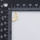 18K Gold PVD Music note charm s Charms - Tarnish Resistant