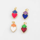 18K Gold PVD Sacred heart Charm Selection - Tarnish Resistant