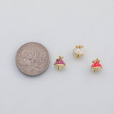 18K Gold PVD Mushroom charm enamel s Charms - Tarnish Resistant