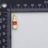 18K Gold PVD Coke cola bottle charm enamel charm s Charms - Tarnish Resistant
