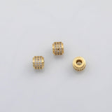 18K Gold pvd Large Hole Beads pndora or charm bracelet - Tarnish Resistant