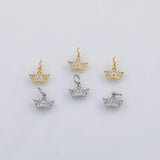 18K Gold PVD Crown charm s Gold Charms - Tarnish Resistant