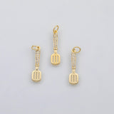 18K Gold PVD Spatula kitchen cooking charm s Charms - Tarnish Resistant