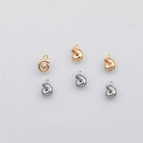 18K Gold PVD Small snail sea shell nautilus conch charm 22K s Charms - Tarnish Resistant