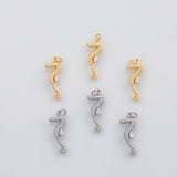 18K Gold PVD Seahorse sea horse charm moveable body charm 22K s Charms - Tarnish Resistant