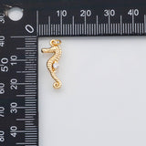 18K Gold PVD Seahorse sea horse charm moveable body charm 22K s Charms - Tarnish Resistant