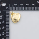 18K Gold PVD 3D Baseball gloves charm s Charms - Tarnish Resistant