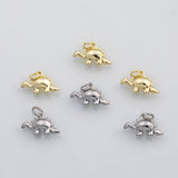 18K Gold PVD Dinosaur stegosaurus charm s Charms - Tarnish Resistant