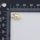 18K Gold PVD Dinosaur stegosaurus charm s Charms - Tarnish Resistant
