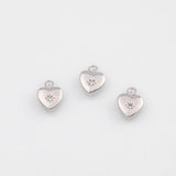 18K Gold PVD Heart charm s Gold Charms - Tarnish Resistant